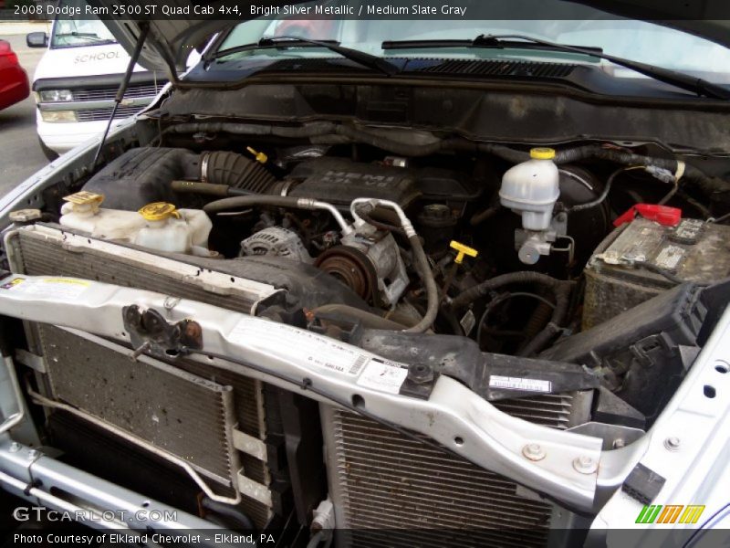 Bright Silver Metallic / Medium Slate Gray 2008 Dodge Ram 2500 ST Quad Cab 4x4