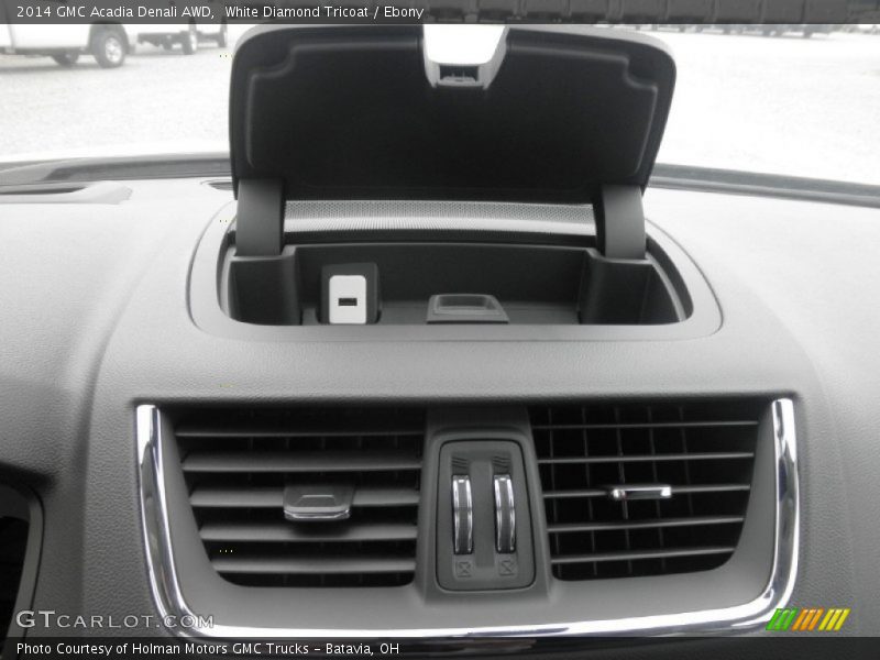 White Diamond Tricoat / Ebony 2014 GMC Acadia Denali AWD