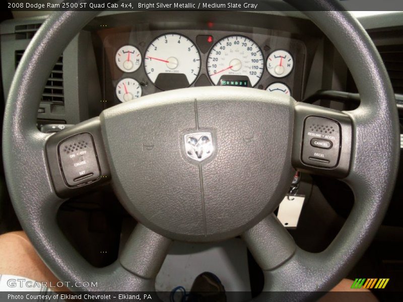Bright Silver Metallic / Medium Slate Gray 2008 Dodge Ram 2500 ST Quad Cab 4x4