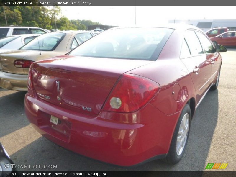 Crimson Red / Ebony 2006 Pontiac G6 V6 Sedan