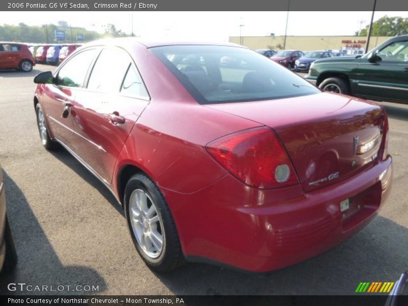 Crimson Red / Ebony 2006 Pontiac G6 V6 Sedan