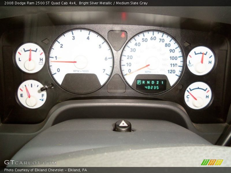 Bright Silver Metallic / Medium Slate Gray 2008 Dodge Ram 2500 ST Quad Cab 4x4