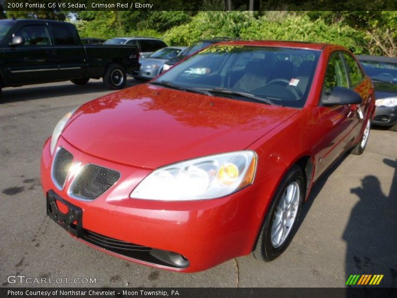 Crimson Red / Ebony 2006 Pontiac G6 V6 Sedan