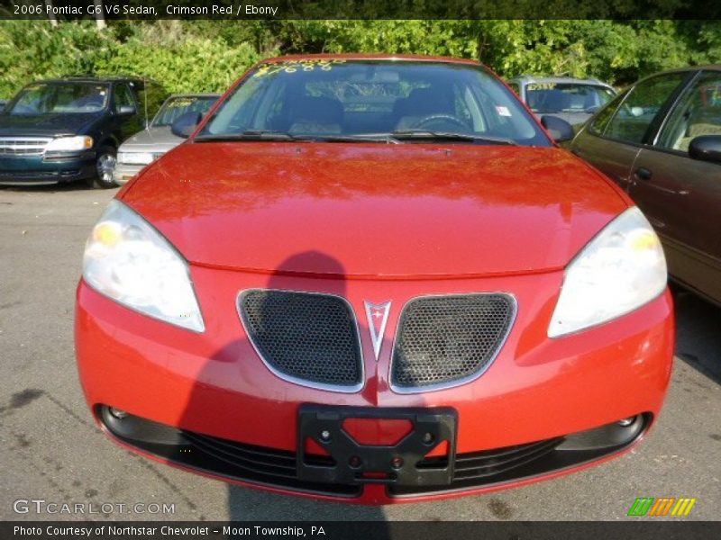 Crimson Red / Ebony 2006 Pontiac G6 V6 Sedan