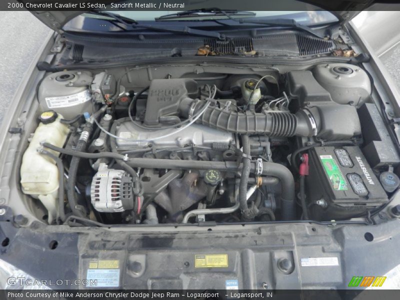  2000 Cavalier LS Sedan Engine - 2.2 Liter OHV 8-Valve 4 Cylinder