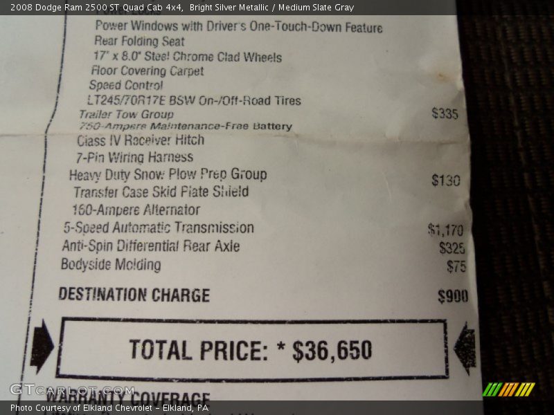 Bright Silver Metallic / Medium Slate Gray 2008 Dodge Ram 2500 ST Quad Cab 4x4