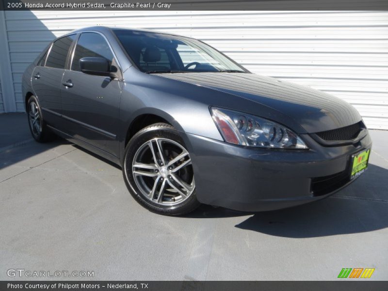 Graphite Pearl / Gray 2005 Honda Accord Hybrid Sedan