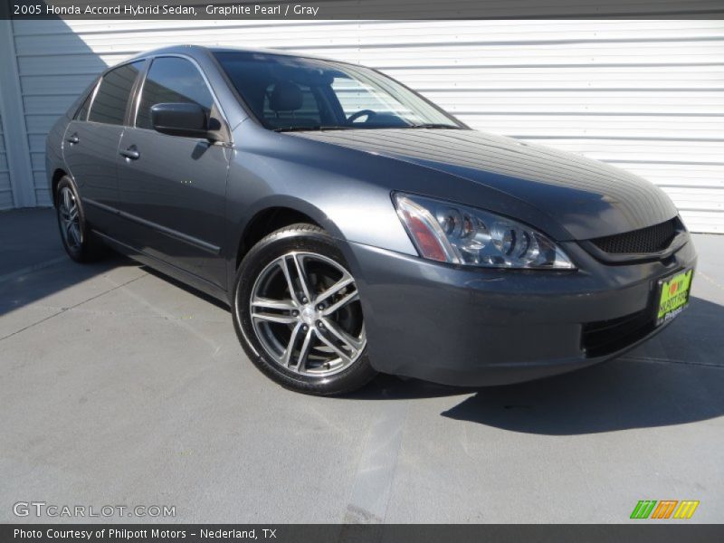 Graphite Pearl / Gray 2005 Honda Accord Hybrid Sedan