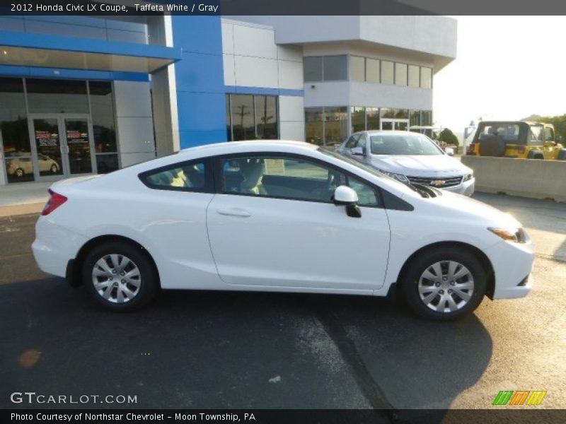 Taffeta White / Gray 2012 Honda Civic LX Coupe