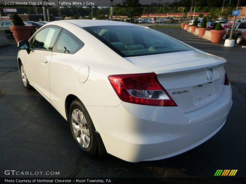 Taffeta White / Gray 2012 Honda Civic LX Coupe