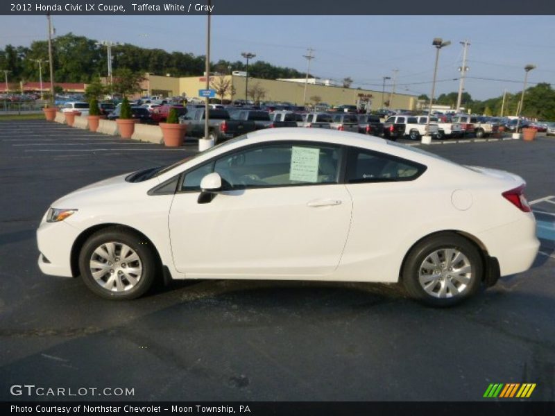 Taffeta White / Gray 2012 Honda Civic LX Coupe