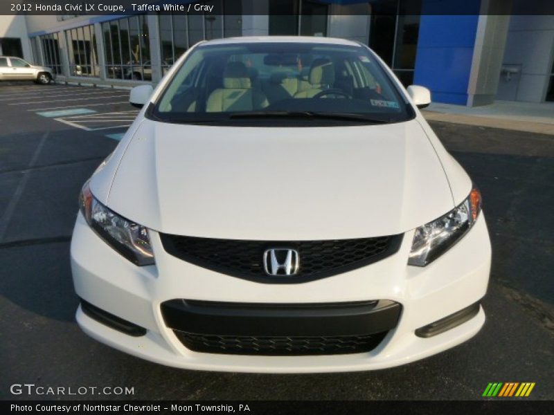 Taffeta White / Gray 2012 Honda Civic LX Coupe