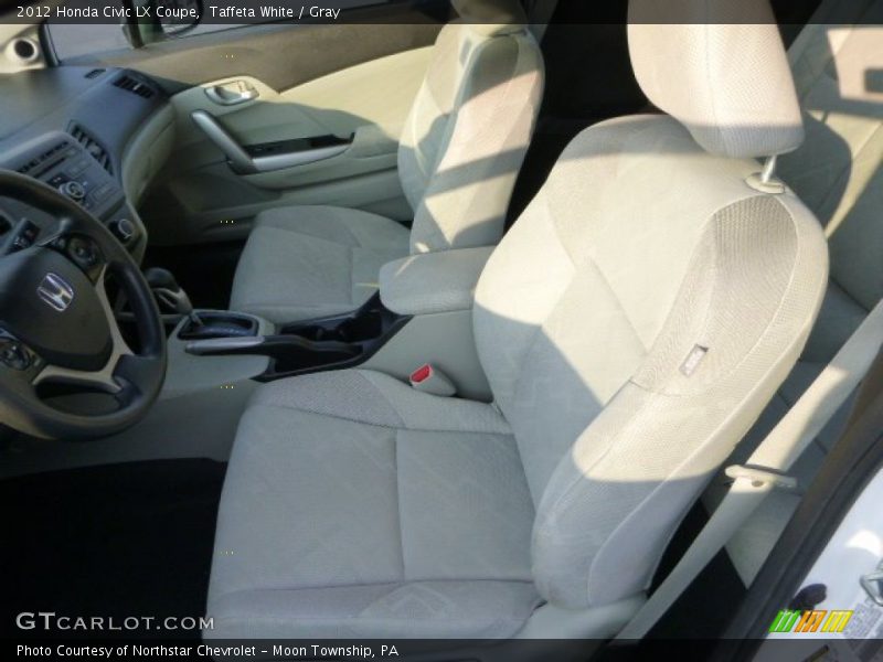 Taffeta White / Gray 2012 Honda Civic LX Coupe