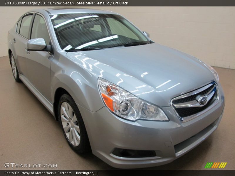 Steel Silver Metallic / Off Black 2010 Subaru Legacy 3.6R Limited Sedan