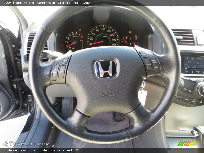 Graphite Pearl / Gray 2005 Honda Accord Hybrid Sedan