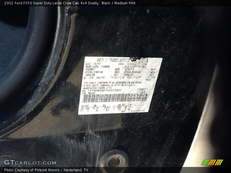 Black / Medium Flint 2002 Ford F350 Super Duty Lariat Crew Cab 4x4 Dually