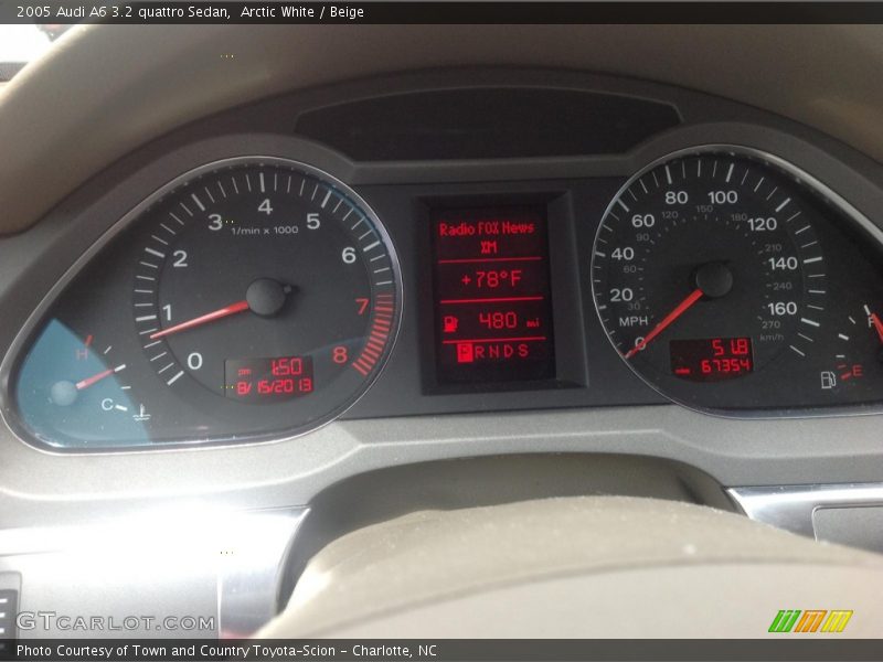 Arctic White / Beige 2005 Audi A6 3.2 quattro Sedan
