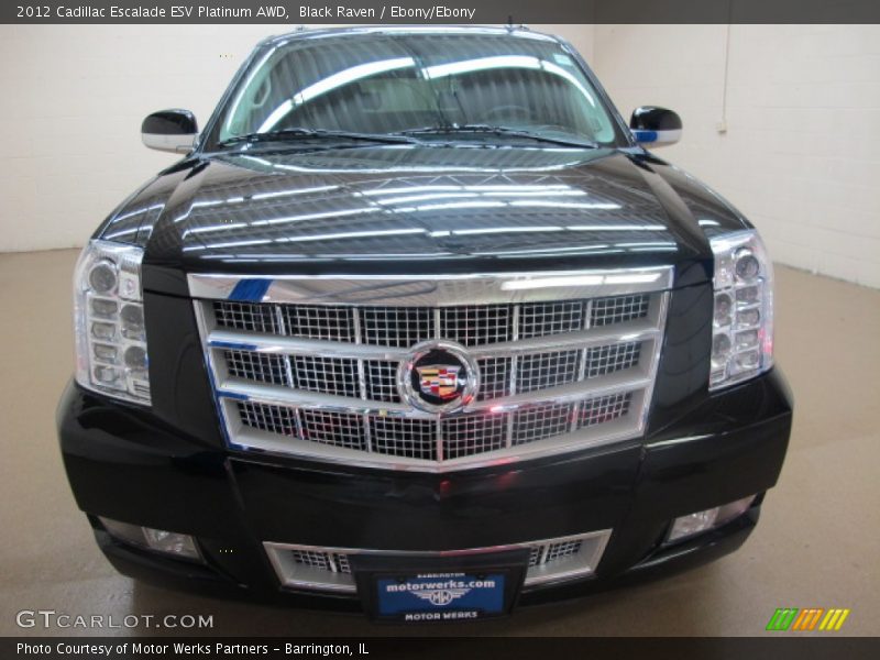 Black Raven / Ebony/Ebony 2012 Cadillac Escalade ESV Platinum AWD