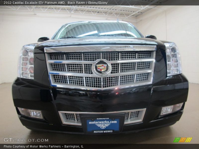 Black Raven / Ebony/Ebony 2012 Cadillac Escalade ESV Platinum AWD