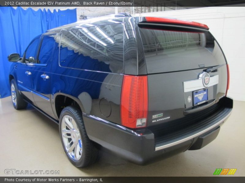 Black Raven / Ebony/Ebony 2012 Cadillac Escalade ESV Platinum AWD