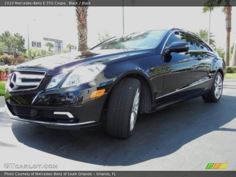 Black / Black 2010 Mercedes-Benz E 350 Coupe