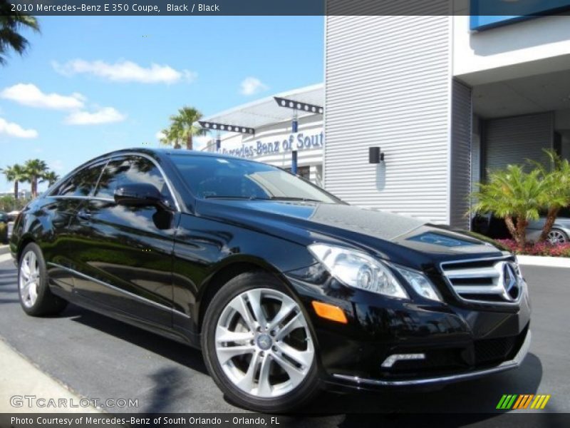 Black / Black 2010 Mercedes-Benz E 350 Coupe
