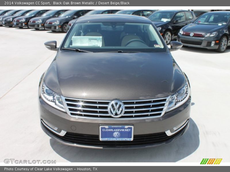 Black Oak Brown Metallic / Desert Beige/Black 2014 Volkswagen CC Sport