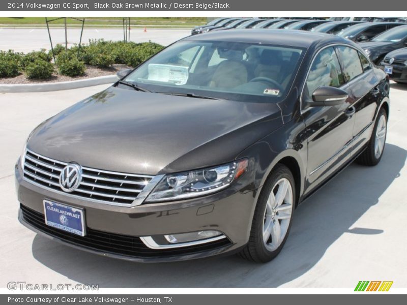 Black Oak Brown Metallic / Desert Beige/Black 2014 Volkswagen CC Sport