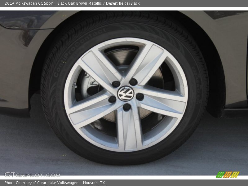 Black Oak Brown Metallic / Desert Beige/Black 2014 Volkswagen CC Sport
