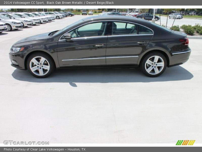 Black Oak Brown Metallic / Desert Beige/Black 2014 Volkswagen CC Sport