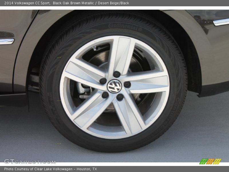 Black Oak Brown Metallic / Desert Beige/Black 2014 Volkswagen CC Sport