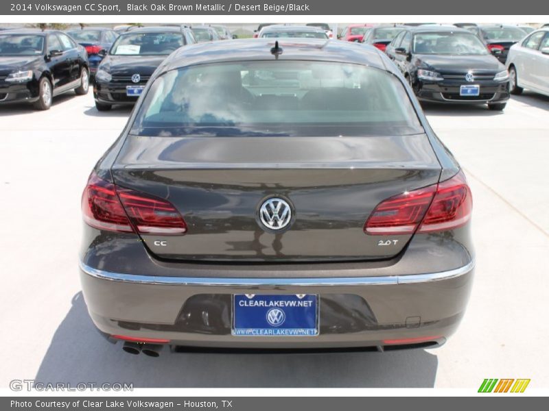 Black Oak Brown Metallic / Desert Beige/Black 2014 Volkswagen CC Sport