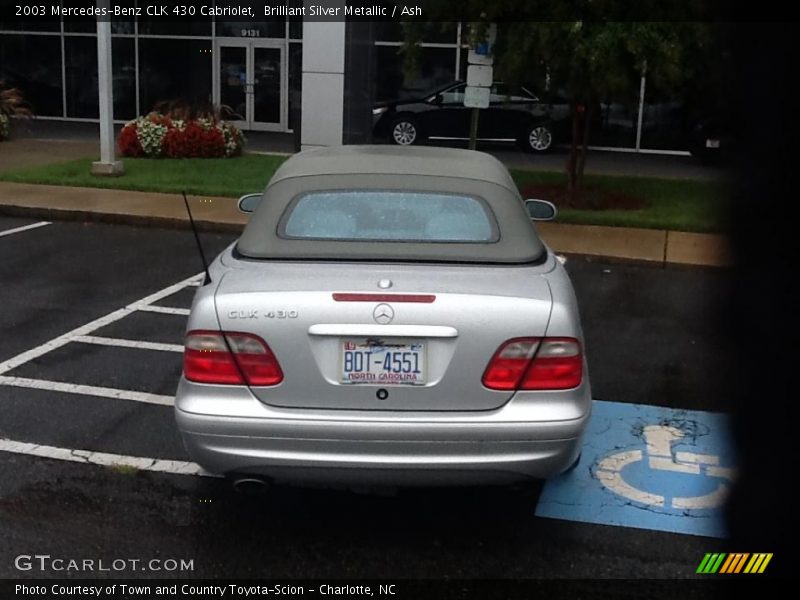Brilliant Silver Metallic / Ash 2003 Mercedes-Benz CLK 430 Cabriolet