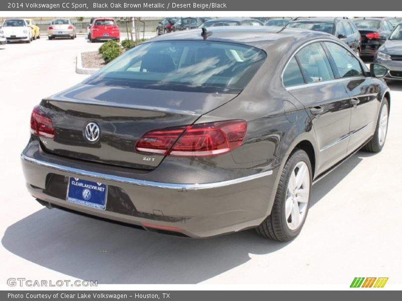 Black Oak Brown Metallic / Desert Beige/Black 2014 Volkswagen CC Sport