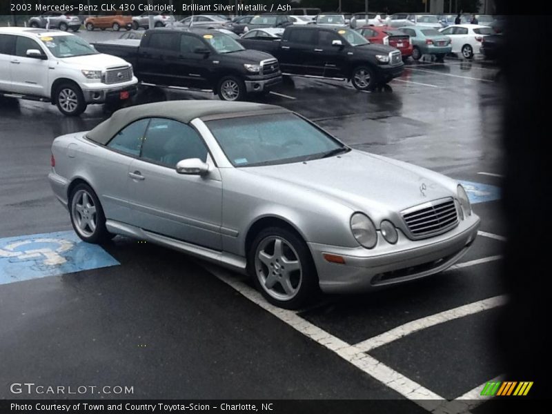 Brilliant Silver Metallic / Ash 2003 Mercedes-Benz CLK 430 Cabriolet