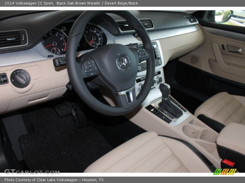 Black Oak Brown Metallic / Desert Beige/Black 2014 Volkswagen CC Sport