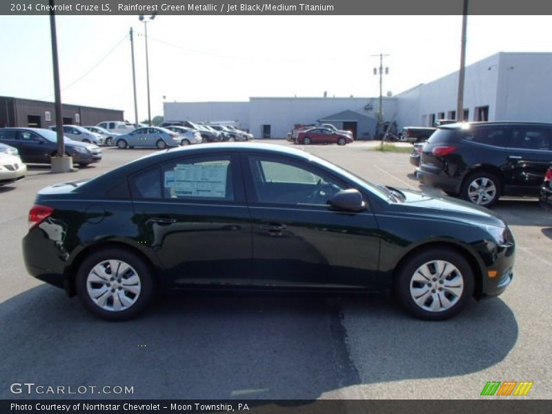 Rainforest Green Metallic / Jet Black/Medium Titanium 2014 Chevrolet Cruze LS