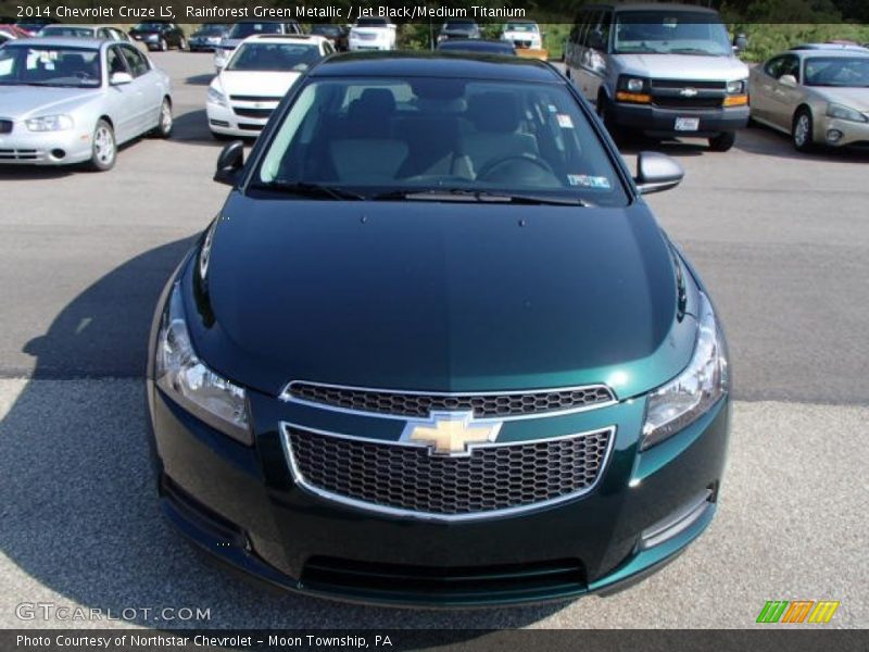 Rainforest Green Metallic / Jet Black/Medium Titanium 2014 Chevrolet Cruze LS