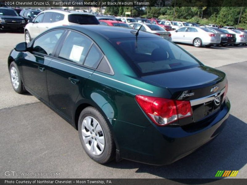 Rainforest Green Metallic / Jet Black/Medium Titanium 2014 Chevrolet Cruze LS