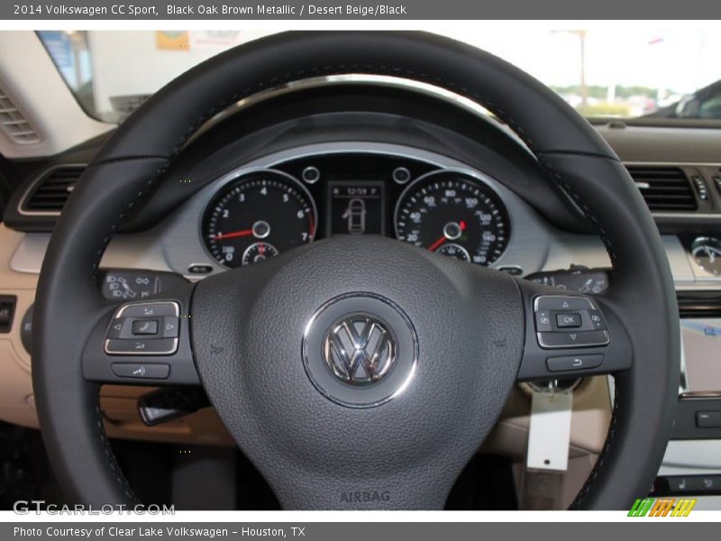 Black Oak Brown Metallic / Desert Beige/Black 2014 Volkswagen CC Sport
