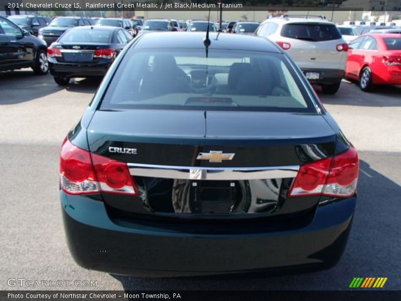 Rainforest Green Metallic / Jet Black/Medium Titanium 2014 Chevrolet Cruze LS