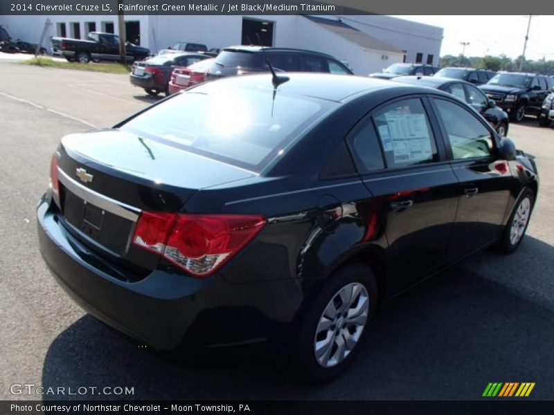 Rainforest Green Metallic / Jet Black/Medium Titanium 2014 Chevrolet Cruze LS