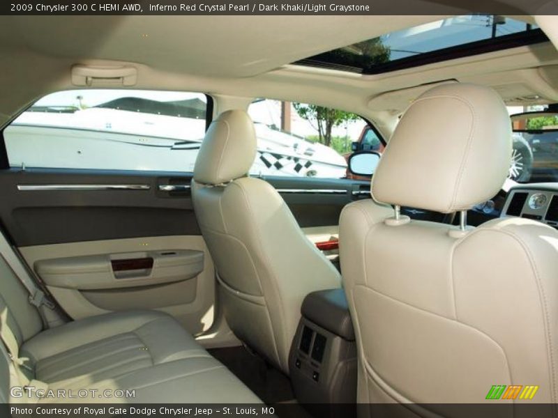 Inferno Red Crystal Pearl / Dark Khaki/Light Graystone 2009 Chrysler 300 C HEMI AWD