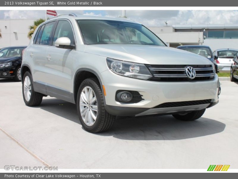 White Gold Metallic / Black 2013 Volkswagen Tiguan SE