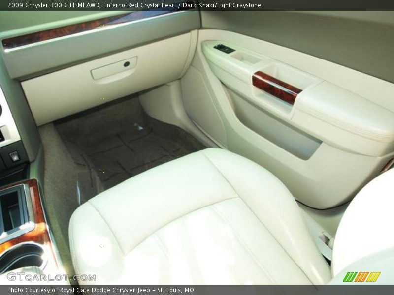 Inferno Red Crystal Pearl / Dark Khaki/Light Graystone 2009 Chrysler 300 C HEMI AWD
