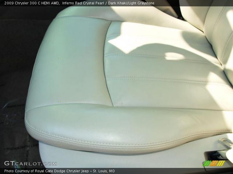 Inferno Red Crystal Pearl / Dark Khaki/Light Graystone 2009 Chrysler 300 C HEMI AWD