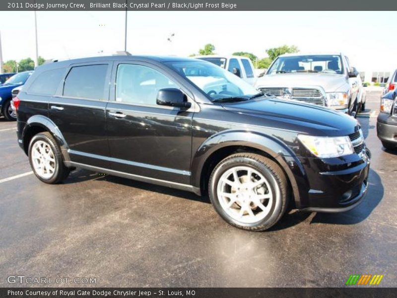 Brilliant Black Crystal Pearl / Black/Light Frost Beige 2011 Dodge Journey Crew