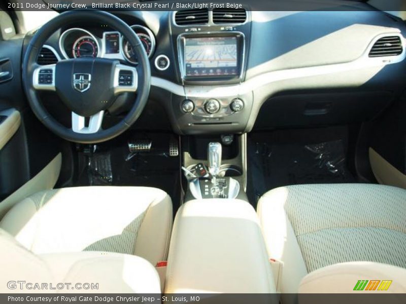 Brilliant Black Crystal Pearl / Black/Light Frost Beige 2011 Dodge Journey Crew