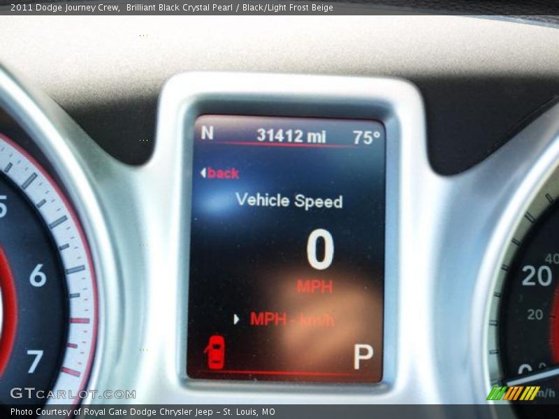 Brilliant Black Crystal Pearl / Black/Light Frost Beige 2011 Dodge Journey Crew