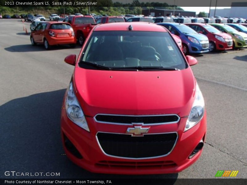 Salsa (Red) / Silver/Silver 2013 Chevrolet Spark LS